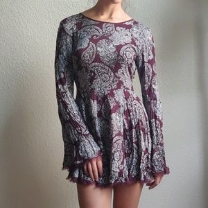 Paisley Maroon Dress